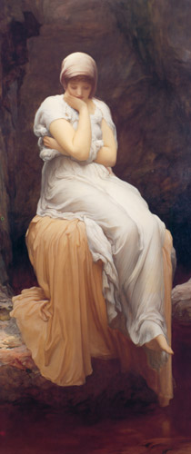 孤独 [フレデリック・レイトン, 1890年, Frederick Lord Leightonより] パブリックドメイン画像 