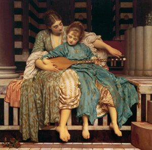 音楽のおけいこ [フレデリック・レイトン, 1877年, Frederick Lord Leightonより]のサムネイル画像