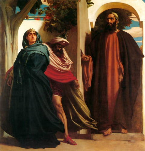 Jezebel and Ahab [Frederic Leighton, 1863, from Frederick Lord Leighton]