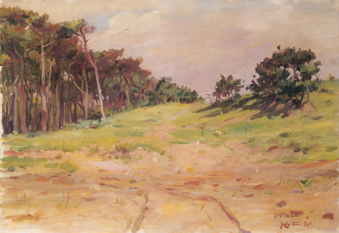 Pine Grove by the Sea [Eisaku Wada, 1897, from Retrospective Exhibition of Wada Eisaku]