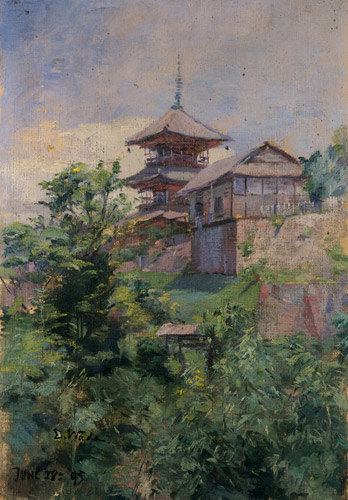 京都・清水の塔 [和田英作, 1895年, 和田英作展より] パブリックドメイン画像 