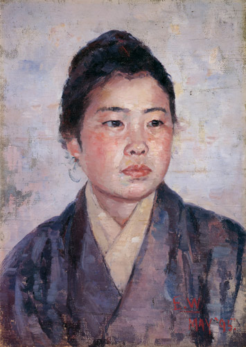 Portrait of Younger Sister Chima [Eisaku Wada, 1895, from Retrospective Exhibition of Wada Eisaku]