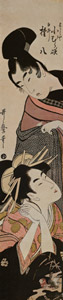 Komurasaki of the Miuraya and Shirai Gonpachi [Kitagawa Utamaro, 1800, from Ukiyo-e shuka; Museum of Fine Arts Boston III] Thumbnail Images