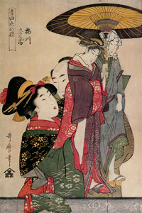 Umegawa and Chûbei, from the series Manipulations of Love With Musical Accompaniment [Kitagawa Utamaro, 1801–1802, from Ukiyo-e shuka; Museum of Fine Arts Boston III] Thumbnail Images