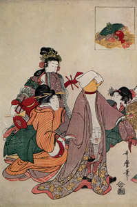七福神座敷遊び（左） [喜多川歌麿, 1802-1803年, 浮世絵聚花 ボストン美術館3より]のサムネイル画像