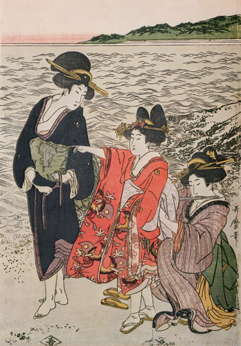 二見ヶ浦（右） [喜多川歌麿, 1806年, 浮世絵聚花 ボストン美術館3より] パブリックドメイン画像 