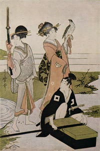 富士山麓の鷹狩り（右） [喜多川歌麿, 1800年, 浮世絵聚花 ボストン美術館3より]のサムネイル画像