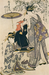 青楼歌舞伎やつし画尽 十番続（左） [喜多川歌麿, 1798年, 浮世絵聚花 ボストン美術館3より]のサムネイル画像