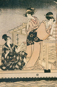 四手網（左） [喜多川歌麿, 1800–1801年, 浮世絵聚花 ボストン美術館3より]のサムネイル画像