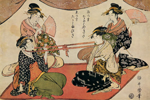 おきたとおひさのの首引き [喜多川歌麿, 1793–1794年, 浮世絵聚花 ボストン美術館3より]のサムネイル画像