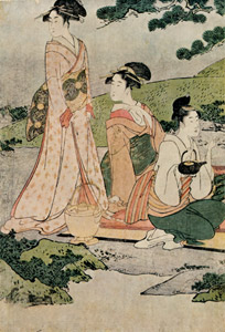 庭中遊楽美人図（中） [喜多川歌麿, 1795年, 浮世絵聚花 ボストン美術館3より]のサムネイル画像