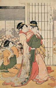 契情三人酔（左） [喜多川歌麿, 1793–1794年, 浮世絵聚花 ボストン美術館3より]のサムネイル画像