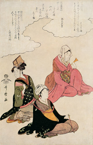 見立て六歌仙（左） [喜多川歌麿, 1792-1793年, 浮世絵聚花 ボストン美術館3より] パブリックドメイン画像 