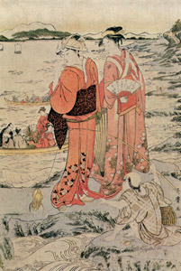 江之島岩屋の釣遊び（中） [喜多川歌麿, 1790年, 浮世絵聚花 ボストン美術館3より]のサムネイル画像