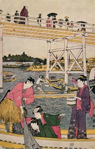 両国橋下の網舟（右） [喜多川歌麿, 1790年, 浮世絵聚花 ボストン美術館3より]のサムネイル画像