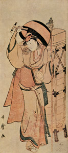 Actor Nakamura Noshio II as a Rokubu Pilgrim [Kitagawa Utamaro, 1795, from Ukiyo-e shuka; Museum of Fine Arts Boston III] Thumbnail Images