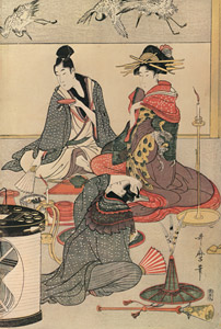 Niwaka Festival Performers in a Yoshiwara Teahouse （Center) [Kitagawa Utamaro,  from Ukiyo-e shuka; Museum of Fine Arts Boston III] Thumbnail Images