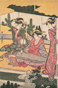見立て牛若丸と浄瑠璃姫（左） [喜多川歌麿, 浮世絵聚花 ボストン美術館3より]のサムネイル画像