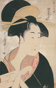 The Habit of Looking Clever, from the series Seven Bad Habits [Kitagawa Utamaro,  from Ukiyo-e shuka; Museum of Fine Arts Boston III] Thumbnail Images