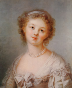 真珠の首飾りをつけた娘 [ジャン・オノレ・フラゴナール, フラゴナール展 図録 （1980年）より]のサムネイル画像
