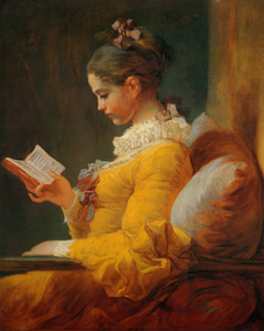 読書する若い娘 [ジャン・オノレ・フラゴナール, フラゴナール展 図録 （1980年）より]のサムネイル画像