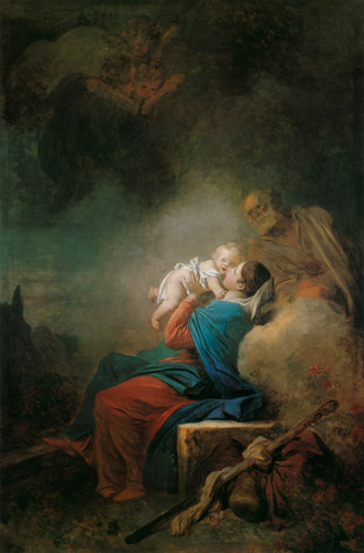 THE HOLY FAMILY RESTING [Jean-Honoré Fragonard,  from Fragonard]