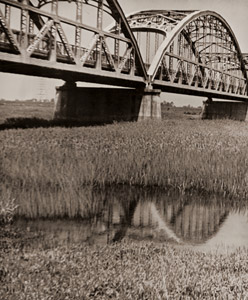 Reeds and a Railroad Bridge [Hiroshi Ito, 1937, from Asahi Camera September 1937] Thumbnail Images