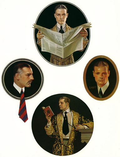 Arrow Collar advertisements. Courtesy Cluett. Peabody & Co., Inc. [J. C. Leyendecker,  from The J. C. Leyendecker Poster Book]