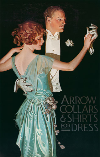 1913年頃のアロー・カラーの広告 [J・C・ライエンデッカー, 1913年, The J. C. Leyendecker Poster Bookより] パブリックドメイン画像 