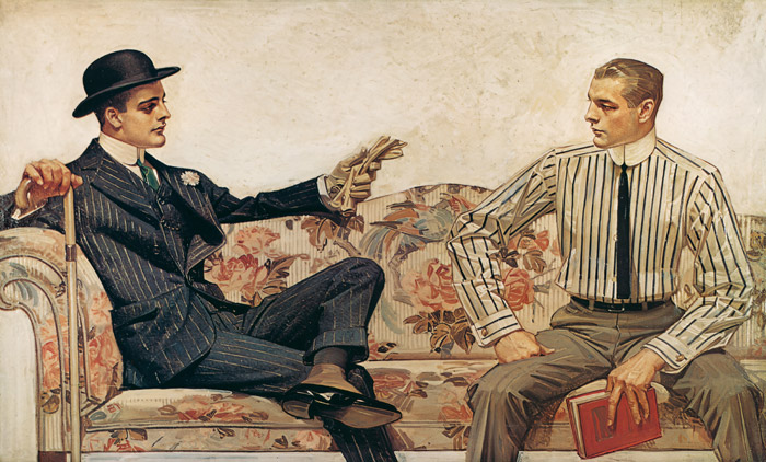 1912年のアロー・カラーの広告 [J・C・ライエンデッカー, 1912年, The J. C. Leyendecker Poster Bookより] パブリックドメイン画像 