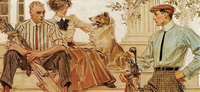 1910年のアロー・カラーの広告 [J・C・ライエンデッカー, 1910年, The J. C. Leyendecker Poster Bookより] パブリックドメイン画像 