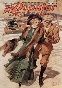 1909年3月号のポピュラー・マガジンの表紙 [J・C・ライエンデッカー, 1909年, The J. C. Leyendecker Poster Bookより]のサムネイル画像