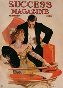 1908年2月号のサクセスマガジンの表紙 [J・C・ライエンデッカー, 1908年, The J. C. Leyendecker Poster Bookより]のサムネイル画像