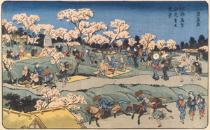 Cherry blossoms viewers at Asuka-yama in Edo [Keisai Eisen,  from The exhibition of Keisai Eisen : in memory of the 150th anniversary after his death] Thumbnail Images