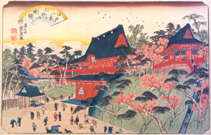 Edo Hakkei (Eight Sights of Edo) : Vesper bell at Ueno [Keisai Eisen,  from The exhibition of Keisai Eisen : in memory of the 150th anniversary after his death] Thumbnail Images
