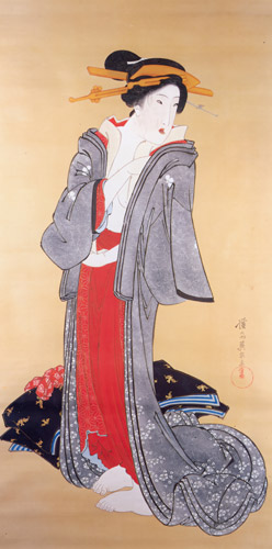 Dressing up [Keisai Eisen,  from The exhibition of Keisai Eisen : in memory of the 150th anniversary after his death]