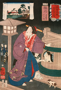OKEGAWA: Tamaya Shinbei and Kojorō [Utagawa Kuniyoshi,  from The Sixty-nine Stations of the Kisokaido] Thumbnail Images