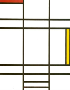 Compositie met wit, rood en geel [Piet Mondrian, 1937, from Mondrian: 1872-1944: Structures in Space] Thumbnail Images