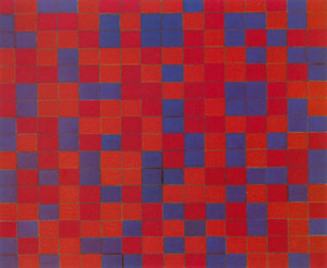 Compositie Dambord, donkere kleuren [Piet Mondrian, 1919, from Mondrian: 1872-1944: Structures in Space] Thumbnail Images