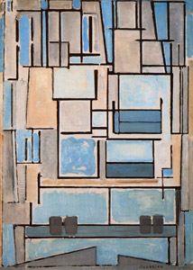 Compositie nr.9, Blue Facade [Piet Mondrian, 1913-1914, from Mondrian: 1872-1944: Structures in Space] Thumbnail Images