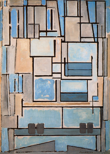 Compositie nr.9, Blue Facade [Piet Mondrian, 1913-1914, from Mondrian: 1872-1944: Structures in Space]