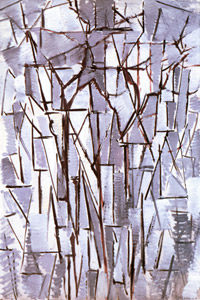 Compositie bomen II [Piet Mondrian, 1912, from Mondrian: 1872-1944: Structures in Space] Thumbnail Images