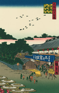 上野山した [歌川広重, 1858年, 廣重名所江戸百景 新印刷によるより]のサムネイル画像