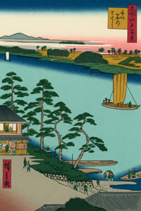 Niijuku Ferry [Utagawa Hiroshige, 1857, from Hiroshige: One Hundred Famous Views of Edo] Thumbnail Images