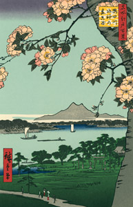 Suijin Shrine and Massaki on the Sumida River [Utagawa Hiroshige, 1856, from Hiroshige: One Hundred Famous Views of Edo] Thumbnail Images