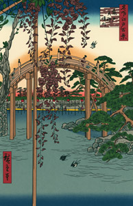 Inside Kameido Tenjin Shrine [Utagawa Hiroshige, 1856, from Hiroshige: One Hundred Famous Views of Edo] Thumbnail Images