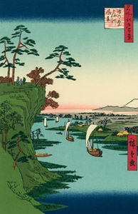 鴻の台 とね川風景 [歌川広重, 1856年, 廣重名所江戸百景 新印刷によるより]のサムネイル画像