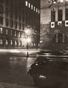 夜の都会 [欄木豊, 1937年, アサヒカメラ 1938年2月号より]のサムネイル画像