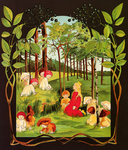 挿絵6 (お姫様に昔話をするきのこぼっこたち） [ジビュレ・フォン オルファース, 森のおひめさまより]のサムネイル画像