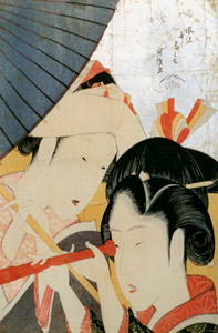 Telescope (Seven Fashionable Useless Habits) [Katsushika Hokusai,  from Meihin Soroimono Ukiyo-e 9: Hokusai II] Thumbnail Images